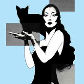 CHER & GATO. Ilustração digital projeto de loretom96 - 26.05.2019
