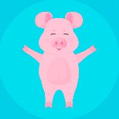 Animación 2D: El cerdo feliz. . Animation project by Catalina Cantos - 05.30.2019