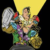 MAJOR LAZER - GET FREE T-Shirt Proposal. Comic, Concept Art, Pencil Drawing, Artistic Drawing, Realistic Drawing, Poster Design, Character Design, Editorial Design, Graphic Design, and Music project by Pablo Alcalde - 05.30.2018