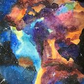 Actividad Galaxia - Técnicas de Acuarela. Un proyecto de Pintura a la acuarela de carlam-cv - 31.05.2019