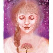 Crecimiento interior . Drawing, Pencil Drawing, Artistic Drawing, Portrait Drawing, Realistic Drawing, Traditional illustration, Digital Illustration, and Watercolor Painting project by Alicia Poveda - 03.02.2019