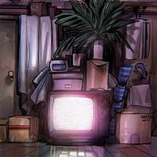 TV. Concept Art, Drawing, Traditional illustration, and Digital Illustration project by Alejandra Galadí Leiva - 06.03.2019