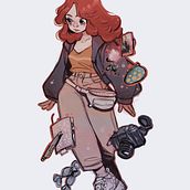Blair and Sam. Concept Art, Character Design, Traditional illustration, and Digital Illustration project by Alejandra Galadí Leiva - 06.03.2019