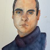 Mi Proyecto: Caricatura en acuarela Joaquin Phoenix. Un projet de Beaux Arts , et Dessin artistique de Pascual Sawyer - 03.06.2019