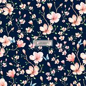 Magnolias pattern design. Design, Pattern Design, Printing, Traditional illustration, and Painting project by Maidee Triviño - 06.11.2019