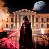 Darth Vader en el centro histórico de mi País EL SALVADOR. Digital Architecture, and Photo Retouching project by enrique_rodripez - 06.11.2019