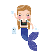 Proyecto personal de ilustración - Disney Mermay. Design, Digital Illustration, Children's Illustration, and Vector Illustration project by Camila Cabrera Arteaga - 06.13.2019