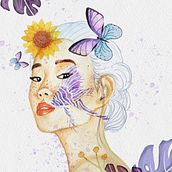 Mi Proyecto del curso: Retrato ilustrado en acuarela. Watercolor Painting project by Felicitas Maggi - 06.14.2019