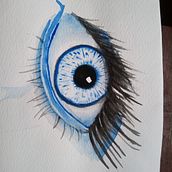 Acuarela, ojo. Ilustração tradicional projeto de Fer Laiho - 14.06.2019