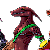 video game characters reptilian versions Ein Projekt aus dem Bereich Comic, Concept Art, Kreativität, Design von Figuren, Digitale Illustration und Videospiele von Chara Gam - 14.06.2019