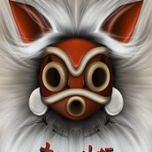 Mi Proyecto del curso: Ilustración digital con Procreate: MONONOKE MASK. Un proyecto de Dibujo e Ilustración digital de Edu Jounou - 16.06.2019