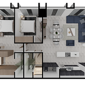 interiorismo . Een project van 3D, Architectuur, Interactief ontwerp y  Interieurdecoratie van jose sosa - 17.06.2019
