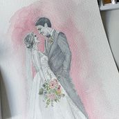 Amour Aquarelle. Een project van  Tekening,  Artistieke tekening, Traditionele illustratie y Aquarelschilderen van Valentina Parietti - 18.06.2019