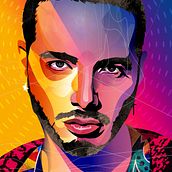 Ilustración de J Balvin para Rolling Stone USA. Traditional illustration project by Alvaro Tapia Hidalgo - 06.14.2018