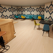 Mi Proyecto del curso: Diseño de interiores para restaurantes. Een project van 3D van Vicente Torres Mancheño - 25.06.2019