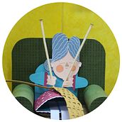 Abuela. Traditional illustration, and Paper Craft project by Aida Alonso - 06.21.2019