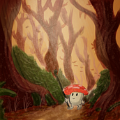 Epic Banana Quest, portada del videojuego ficticio parte del #tagdelvideojuego. Traditional illustration project by jethroalaniz - 07.13.2019