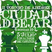 Cartel del II torneo de ajedrez Ciudad de Béjar. Publicidade projeto de Ricardo Gil Turrion - 24.06.2019