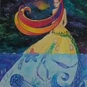 Mi Proyecto del curso: Técnicas modernas de acuarela: Sirena. Traditional illustration, and Watercolor Painting project by Alberto Fernández Abal - 08.11.2019