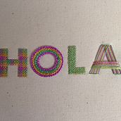 Mi Proyecto del curso: Letras bordadas: el hilo como herramienta gráfica. Un projet de Broderie de María Arreola - 07.07.2019