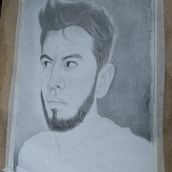Autoretrato en proceso . Drawing, Pencil Drawing, Artistic Drawing, Portrait Drawing, and Realistic Drawing project by Federico Emmanuel Musco - 06.29.2019