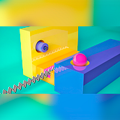 Abstract 3D scene. Un proyecto de 3D, Creatividad, Diseño y Diseño gráfico de Alba Pérez - 20.05.2019