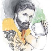 Ilustración "El tríptico del té". Un progetto di Disegno, Design, Illustrazione tradizionale e Illustrazione digitale di Beatriz - 02.07.2019