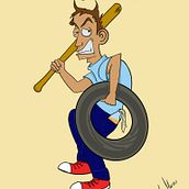 Estudiante preparando la tarea. Digital Illustration project by ANDRES SOLIS DELGADO - 06.30.2019