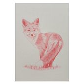 Zorro rojo monocolor. Un projet de Dessin de Cristina Mariño - 07.07.2019