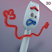 Forky | 3D. 3D, Character Animation, Character Design, 3D Character Design, and 3D Modeling project by s dg - 07.14.2019