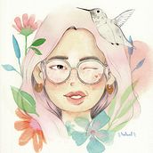 Mi Proyecto del curso: Retrato ilustrado en acuarela. Traditional illustration, Drawing, Pencil Drawing, and Watercolor Painting project by Daniela Arce - 07.16.2019