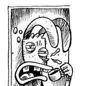 Conejito sucio. Comic, and Traditional illustration project by Izidro Santos - 07.17.2019