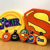 DC Comics characters pillows. Design, Product Design, Graphic Design, and Packaging project by Alejandro Fraguas - 07.18.2019