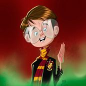 Harry Potter. Concept Art, Character Design, Traditional illustration, Digital Illustration, and Children's Illustration project by Raúl Salguero Llorens - 04.28.2020