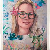 Retrato ilustrado en acuarela. Portrait Drawing project by Gloria Climent Comps - 04.29.2018