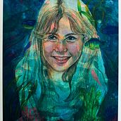 Retrato ilustrado en acuarela. Portrait Drawing project by Gloria Climent Comps - 04.29.2018