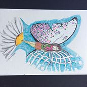 Meu projeto do curso: Técnicas de ilustração para liberar sua criatividade. Traditional illustration project by gabrielaluft - 07.23.2019