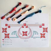 Teoría del color aplicada a un azulejo. Un proyecto de Bordado, Diseño, Diseño gráfico e Ilustración vectorial de Ana Quesada - 28.07.2019