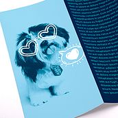Folleto duotono . Een project van Redactioneel ontwerp, Grafisch ontwerp y Audiovisuele productie van Noelia Vannelli - 28.11.2018