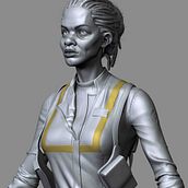 Kenia, character for a Survival Horror Videogame. Video Games project by Patricia Liébana - 08.16.2019