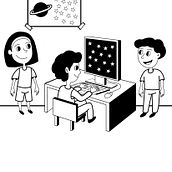 Niños y el espacio. Un proyecto de Diseño editorial e Ilustración tradicional de Sara Hernández Andrade - 01.06.2019