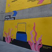 Mural Letras de tránsito. Un projet de Illustration traditionnelle , et Peinture de Ximena Martinez - 05.04.2019