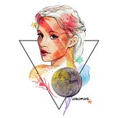Retrato ilustrado con acuarela.  project by Noemí Montero - 08.01.2019