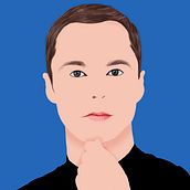 Sheldon Cooper o Steve Jobs?. Desenho, Desenho de retrato, Ilustração tradicional, Ilustração digital e Ilustração vetorial projeto de Aitor Ruiz de Gordejuela Ruiz - 02.08.2019