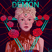 Mi Proyecto del curso: NEON DEMON . Un progetto di Illustrazione tradizionale di Emma Karen Reyes Sanches - 03.08.2019