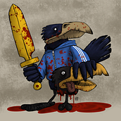 Cría cuervos... #drawthisyourstyle. Un progetto di Illustrazione tradizionale e Illustrazione digitale di Javi Sánchez - 04.08.2019
