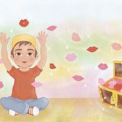 Libro infantil "Sahar y la colección de besos" Ein Projekt aus dem Bereich Digitale Illustration und Kinderillustration von Mayte Sánchez García - 04.08.2018