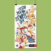Fiesta Mayor de Les Corts. Graphic Design, Traditional illustration, and Poster Design project by Enrique Molina - 08.05.2019