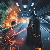 Sith Lord Proyecto del curso: Retoque fotográfico y efectos visuales con Photoshop. Concept Art, Photograph, Studio Photograph, Digital Photograph, Photograph, and Post-production project by Moy Davnez - 08.05.2019