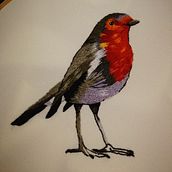 Proyecto del curso: Mi Petirrojo . Embroider project by Lisseth Delgadillo - 08.07.2019
